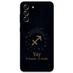 Gramaphone Galaxy S21 FE ile Uyumlu Yay Burcu Desenli Telefon Kılıfı + Ekran Koruyucu - 5776