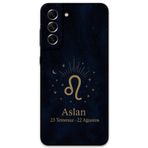 Gramaphone Galaxy S21 Fe Uyumlu Aslan Burcu Desenli Telefon Kılıfı + Ekran Koruyucu - 5772