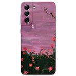 Gramaphone Galaxy S21 Fe Uyumlu Çiçek Desenli Telefon Kılıfı + Ekran Koruyucu - 5793