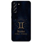 Gramaphone Galaxy S21 Fe Uyumlu İkizler Burcu Desenli Telefon Kılıfı + Ekran Koruyucu - 5770