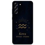 Gramaphone Galaxy S21 Fe Uyumlu Kova Burcu Desenli Telefon Kılıfı + Ekran Koruyucu - 5778