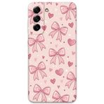 Gramaphone Galaxy S21 Fe Uyumlu Kurdele Desenli Telefon Kılıfı + Ekran Koruyucu - 5802