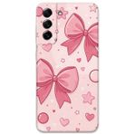 Gramaphone Galaxy S21 Fe Uyumlu Kurdele Desenli Telefon Kılıfı + Ekran Koruyucu - 5803