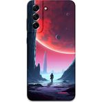 Gramaphone Galaxy S21 Fe Uyumlu Uzay Desenli Telefon Kılıfı + Ekran Koruyucu - 5860