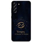 Gramaphone Galaxy S21 Fe Uyumlu Yengeç Burcu Desenli Telefon Kılıfı + Ekran Koruyucu - 5771
