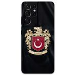 Gramaphone Galaxy S21 Ultra ile Uyumlu Türk Desenli Telefon Kılıfı + Ekran Koruyucu - 5855