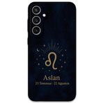 Gramaphone Galaxy S24 Plus ile Uyumlu Aslan Burcu Desenli Telefon Kılıfı + Ekran Koruyucu - 5772