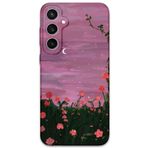 Gramaphone Galaxy S24 Plus ile Uyumlu Çiçek Desenli Telefon Kılıfı + Ekran Koruyucu - 5793