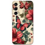 Gramaphone Galaxy S24 Plus ile Uyumlu Kelebek Desenli Telefon Kılıfı + Ekran Koruyucu - 5795