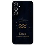 Gramaphone Galaxy S24 Plus ile Uyumlu Kova Burcu Desenli Telefon Kılıfı + Ekran Koruyucu - 5778