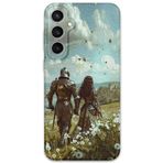 Gramaphone Galaxy S24 Plus ile Uyumlu Retro Desenli Telefon Kılıfı + Ekran Koruyucu - 5843