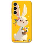 Gramaphone Galaxy S24 Plus ile Uyumlu Tavşan Desenli Telefon Kılıfı + Ekran Koruyucu - 5807