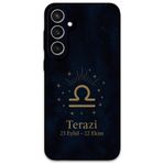 Gramaphone Galaxy S24 Plus ile Uyumlu Terazi Burcu Desenli Telefon Kılıfı + Ekran Koruyucu - 5774