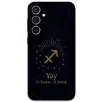 Gramaphone Galaxy S24 Plus ile Uyumlu Yay Burcu Desenli Telefon Kılıfı + Ekran Koruyucu - 5776
