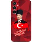 Gramaphone Galaxy S24 Plus Uyumlu Atatürk Desenli Telefon Kılıfı + Ekran Koruyucu - 5851