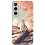 Gramaphone Galaxy S24 Plus Uyumlu Kedi Desenli Telefon Kılıfı + Ekran Koruyucu - 5784