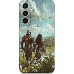 Gramaphone Galaxy S24 Plus Uyumlu Retro Desenli Telefon Kılıfı + Ekran Koruyucu - 5843