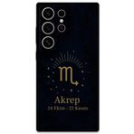 Gramaphone Galaxy S24 Ultra ile Uyumlu Akrep Burcu Desenli Telefon Kılıfı + Ekran Koruyucu - 5775