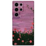 Gramaphone Galaxy S24 Ultra ile Uyumlu Çiçek Desenli Telefon Kılıfı + Ekran Koruyucu - 5793