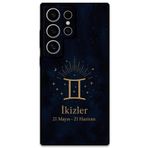 Gramaphone Galaxy S24 Ultra ile Uyumlu İkizler Burcu Desenli Telefon Kılıfı + Ekran Koruyucu - 5770