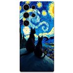 Gramaphone Galaxy S24 Ultra ile Uyumlu Kedi Desenli Telefon Kılıfı + Ekran Koruyucu - 5782