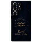Gramaphone Galaxy S24 Ultra ile Uyumlu Kova Burcu Desenli Telefon Kılıfı + Ekran Koruyucu - 5778