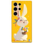 Gramaphone Galaxy S24 Ultra ile Uyumlu Tavşan Desenli Telefon Kılıfı + Ekran Koruyucu - 5807