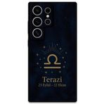 Gramaphone Galaxy S24 Ultra ile Uyumlu Terazi Burcu Desenli Telefon Kılıfı + Ekran Koruyucu - 5774