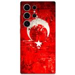 Gramaphone Galaxy S24 Ultra ile Uyumlu Türk Bayrağı Desenli Telefon Kılıfı + Ekran Koruyucu - 5847