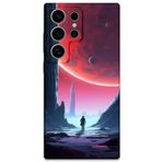 Gramaphone Galaxy S24 Ultra ile Uyumlu Uzay Desenli Telefon Kılıfı + Ekran Koruyucu - 5860