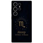 Gramaphone Galaxy S24 Ultra Uyumlu Akrep Burcu Desenli Telefon Kılıfı + Ekran Koruyucu - 5775
