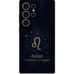 Gramaphone Galaxy S24 Ultra Uyumlu Aslan Burcu Desenli Telefon Kılıfı + Ekran Koruyucu - 5772