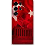 Gramaphone Galaxy S24 Ultra Uyumlu Atatürk Desenli Telefon Kılıfı + Ekran Koruyucu - 5848