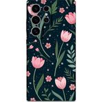 Gramaphone Galaxy S24 Ultra Uyumlu Çiçek Desenli Telefon Kılıfı + Ekran Koruyucu - 5788