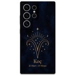 Gramaphone Galaxy S24 Ultra Uyumlu Koç Burcu Desenli Telefon Kılıfı + Ekran Koruyucu - 5768