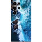 Gramaphone Galaxy S24 Ultra Uyumlu Mermer Desenli Telefon Kılıfı + Ekran Koruyucu - 5810
