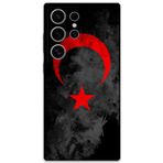 Gramaphone Galaxy S24 Ultra Uyumlu Türk Bayrağı Desenli Telefon Kılıfı + Ekran Koruyucu - 5852