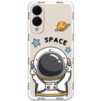 Gramaphone Galaxy S25 Edge ile Uyumlu Astronot Desenli Telefon Kılıfı + Ekran Koruyucu - 5865