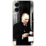 Gramaphone Galaxy S25 Edge ile Uyumlu Atatürk Desenli Telefon Kılıfı + Ekran Koruyucu - 5850