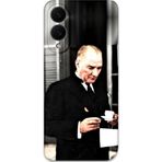 Gramaphone Galaxy S25 Edge Uyumlu Atatürk Desenli Telefon Kılıfı + Ekran Koruyucu - 5850