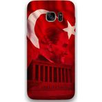 Gramaphone Galaxy S7 Edge Uyumlu Atatürk Desenli Telefon Kılıfı + Ekran Koruyucu - 5848