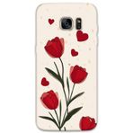 Gramaphone Galaxy S7 Edge Uyumlu Çiçek Desenli Telefon Kılıfı + Ekran Koruyucu - 5789