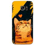 Gramaphone Galaxy S7 Edge Uyumlu Kedi Desenli Telefon Kılıfı + Ekran Koruyucu - 5783