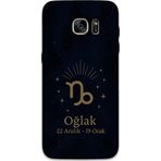 Gramaphone Galaxy S7 Edge Uyumlu Oğlak Burcu Desenli Telefon Kılıfı + Ekran Koruyucu - 5777