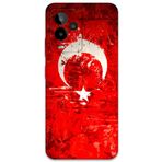 Gramaphone GM 24 Pro ile Uyumlu Türk Bayrağı Desenli Telefon Kılıfı + Ekran Koruyucu - 5847