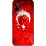 Gramaphone Gm 24 Pro Uyumlu Türk Bayrağı Desenli Telefon Kılıfı + Ekran Koruyucu - 5847