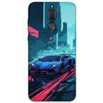 Gramaphone Huawei Mate 10 Lite ile Uyumlu Araba Desenli Telefon Kılıfı + Ekran Koruyucu - 5763