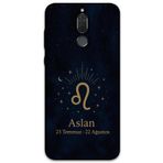 Gramaphone Huawei Mate 10 Lite ile Uyumlu Aslan Burcu Desenli Telefon Kılıfı + Ekran Koruyucu - 5772