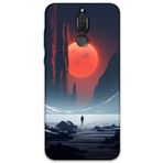 Gramaphone Huawei Mate 10 Lite ile Uyumlu Uzay Desenli Telefon Kılıfı + Ekran Koruyucu - 5861