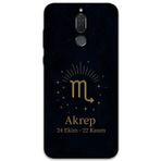 Gramaphone Huawei Mate 10 Lite Uyumlu Akrep Burcu Desenli Telefon Kılıfı + Ekran Koruyucu - 5775
